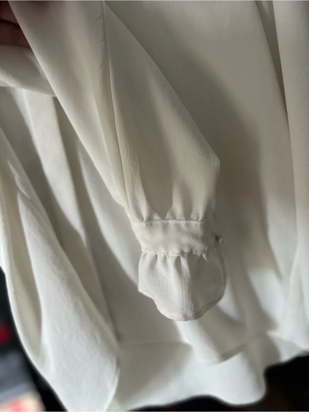 Zara White Pearl Collar Blouse